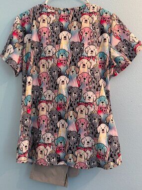 Women's Scrub Set Sketchers and JGEE Dog Print